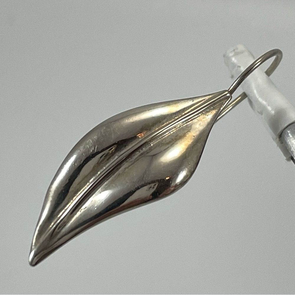 Cute 925 Sterling Unsigned Everyday Easy Wear Boho Vintage Leaves Earrings